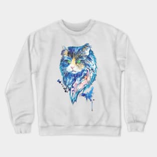 cat watercolor Crewneck Sweatshirt